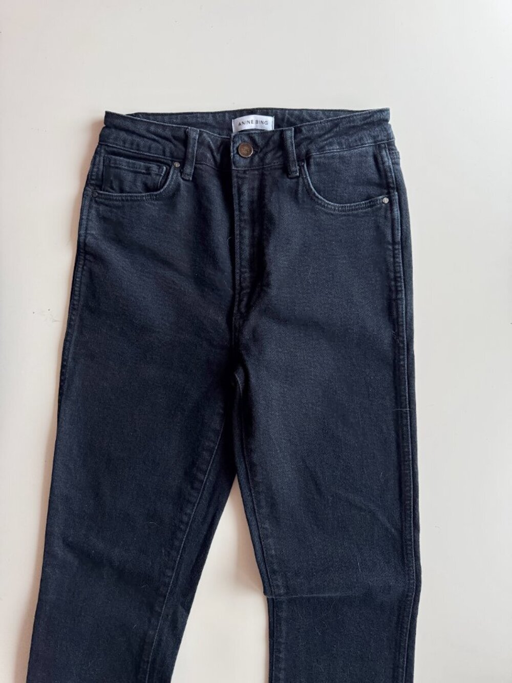 ANINE BING Jagger OD Black Dark Blue High Rise Skinny Ankle Jeans, Size 28 - Picture 6 of 14